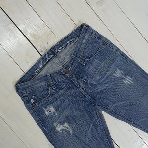 Mike Lanes Wild Girl Flared Distressed Jeans